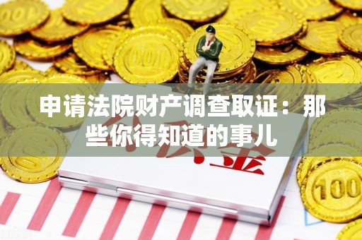 平潭申请法院财产调查取证：那些你得知道的事儿