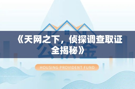 平潭《天网之下，侦探调查取证全揭秘》